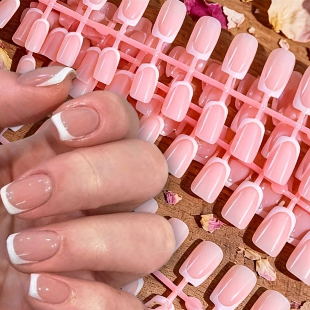 Nail Art Ombre - 120 Adet Kısa Kare Fransız Uçlu