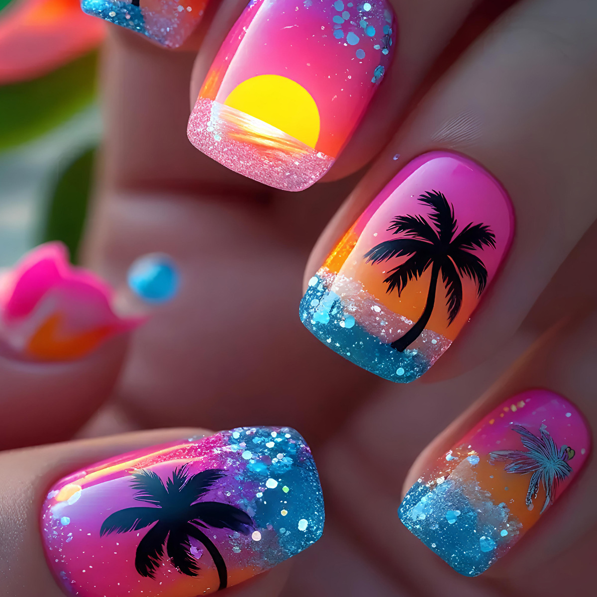 Nail Art Y2K - 24 adet/set Kısa Orta Uzun Sahte
