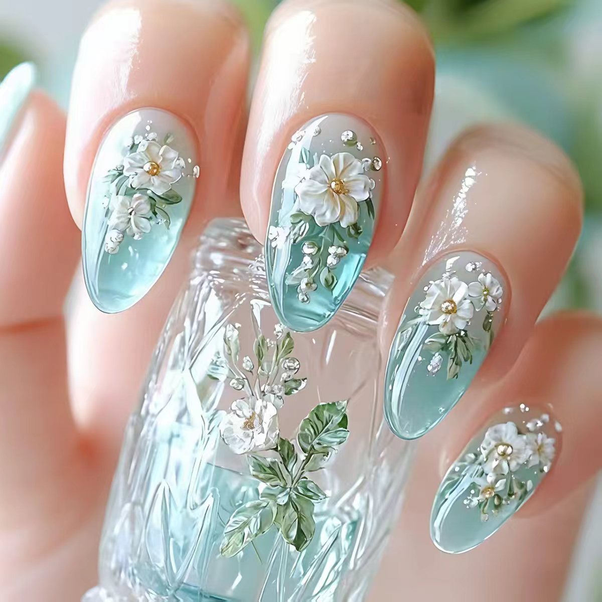 Nail Art Flower - Kadınlar ve kızlar için orta boy