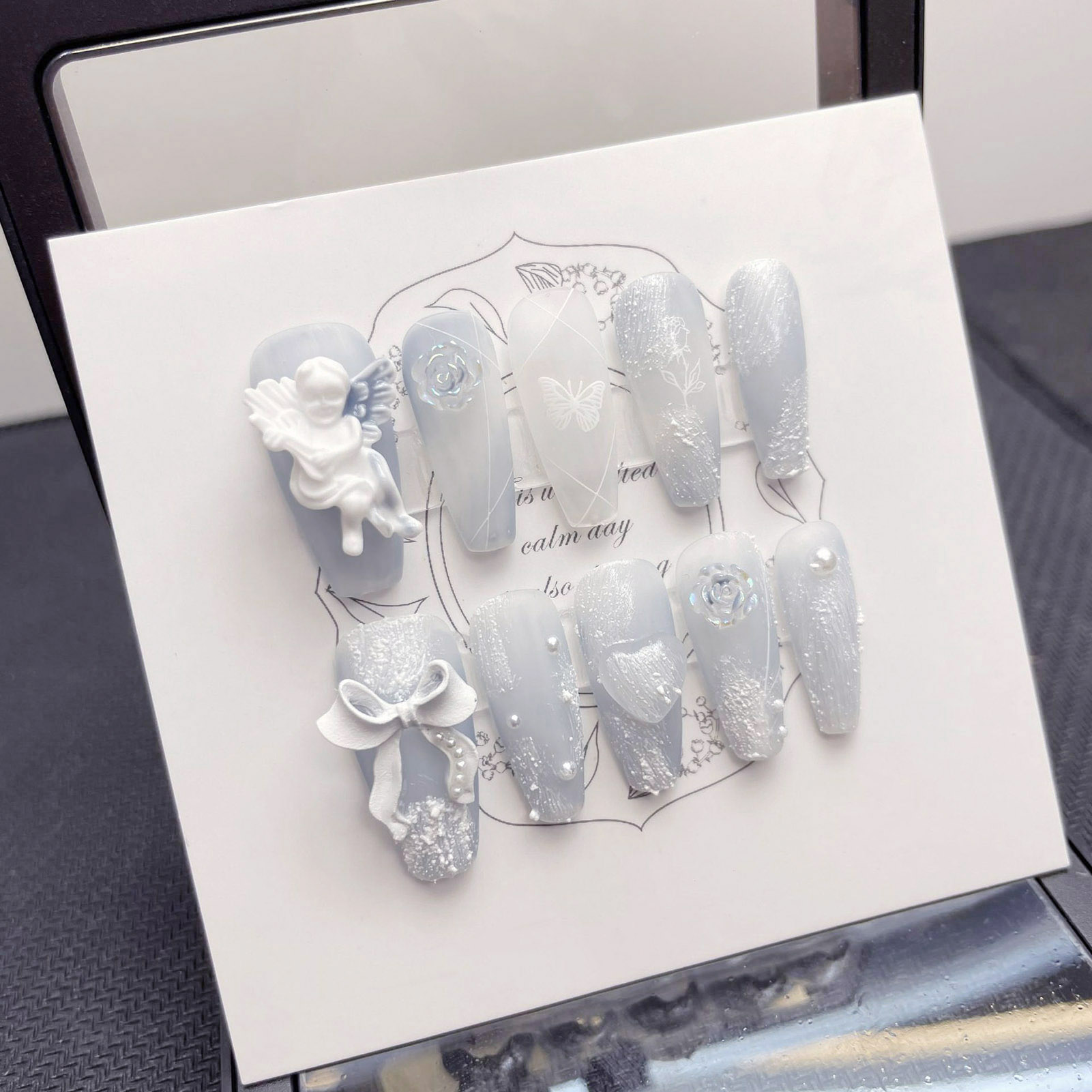 3D Alçı Melek Yanlış Çivi Parl - Nail Art Flower incelemesi ve fiyatı
