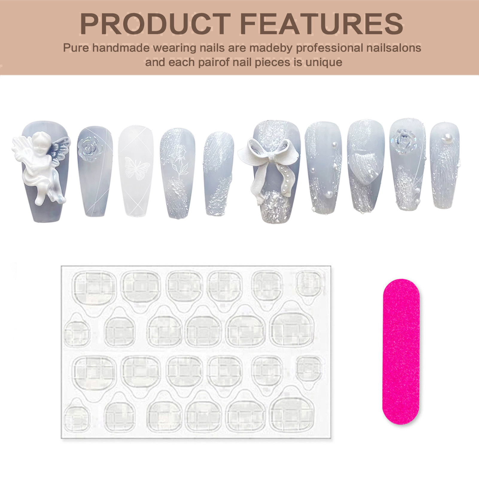 3D Alçı Melek Yanlış Çivi Parl - Nail Art Flower incelemesi ve fiyatı