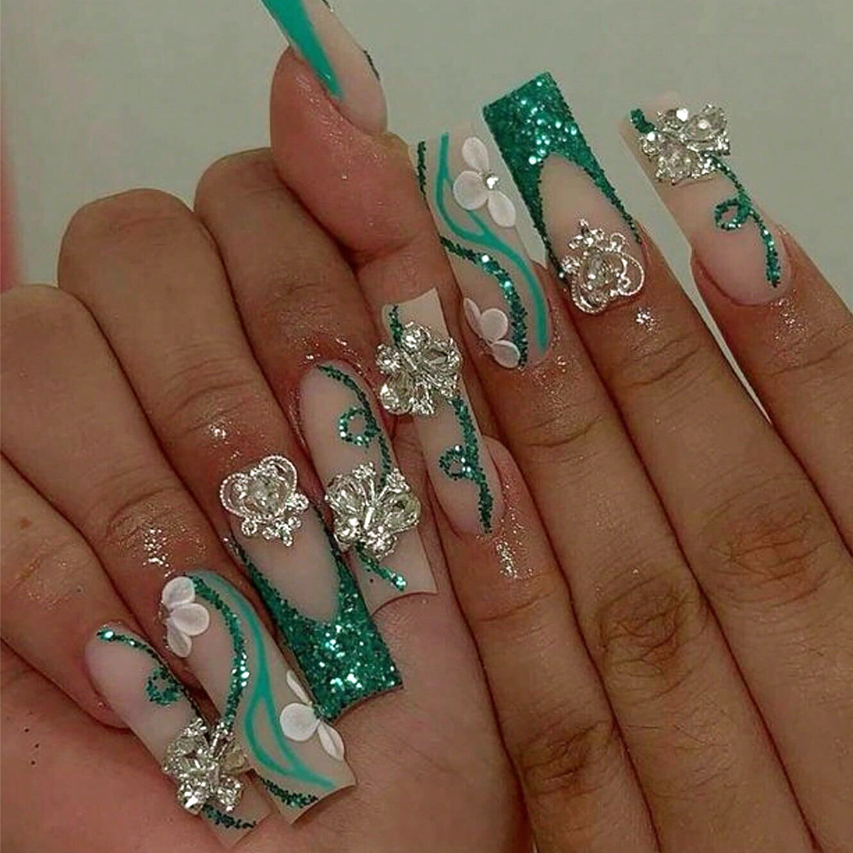 Uzun tabut basın çivi balerin  - Nail Art French incelemesi ve fiyatı