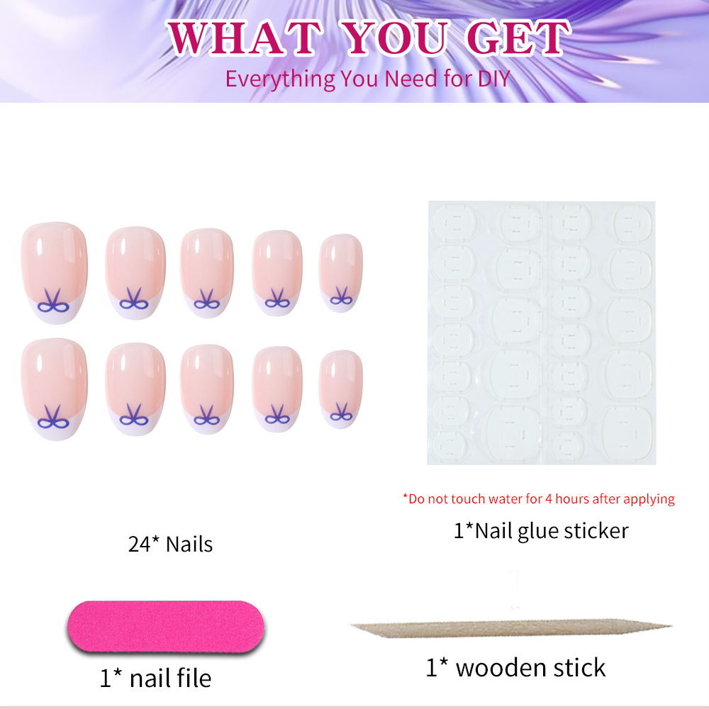 24 adet Y2K tarzı kısa oval fi - Nail Art Y2K incelemesi ve fiyatı
