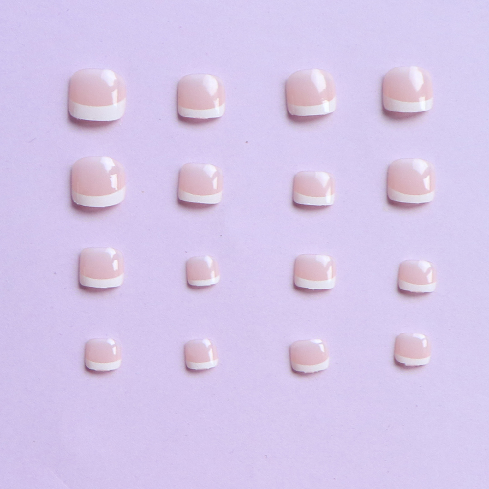 24 adet kısa kare pembe ayak ç - Nail Art French incelemesi ve fiyatı