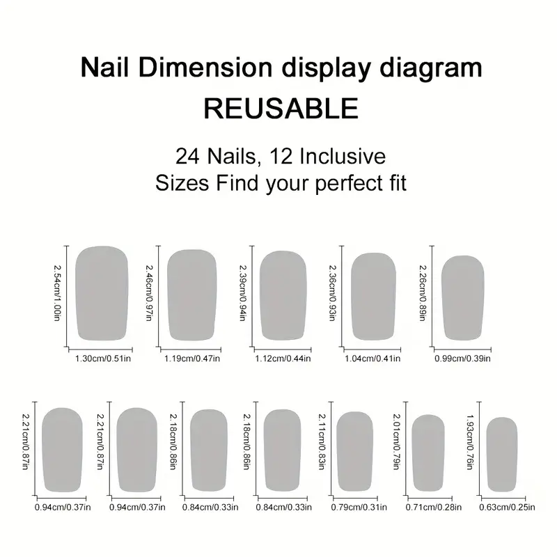 24 adet orta kare minimalist b - Nail Art Y2K incelemesi ve fiyatı