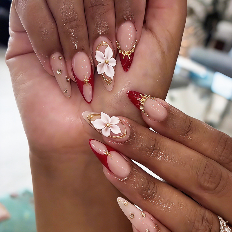 24 adet bitmiş badem şekilli t - Nail Art Flower incelemesi ve fiyatı