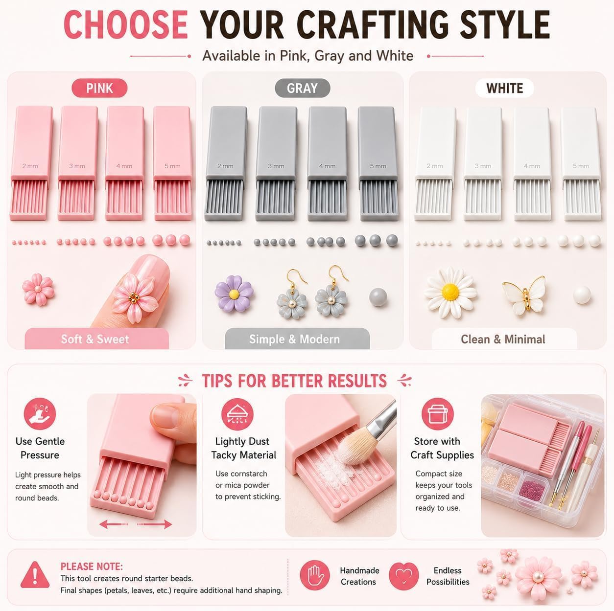 4 Adet 3D Baskı Kil Jel Topu Y - Nail Art Flower incelemesi ve fiyatı