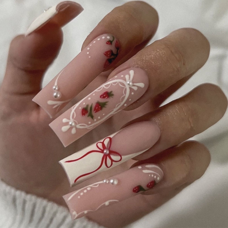 24 Adet Çiçek Desenli Takma Tı - Nail Art French incelemesi ve fiyatı