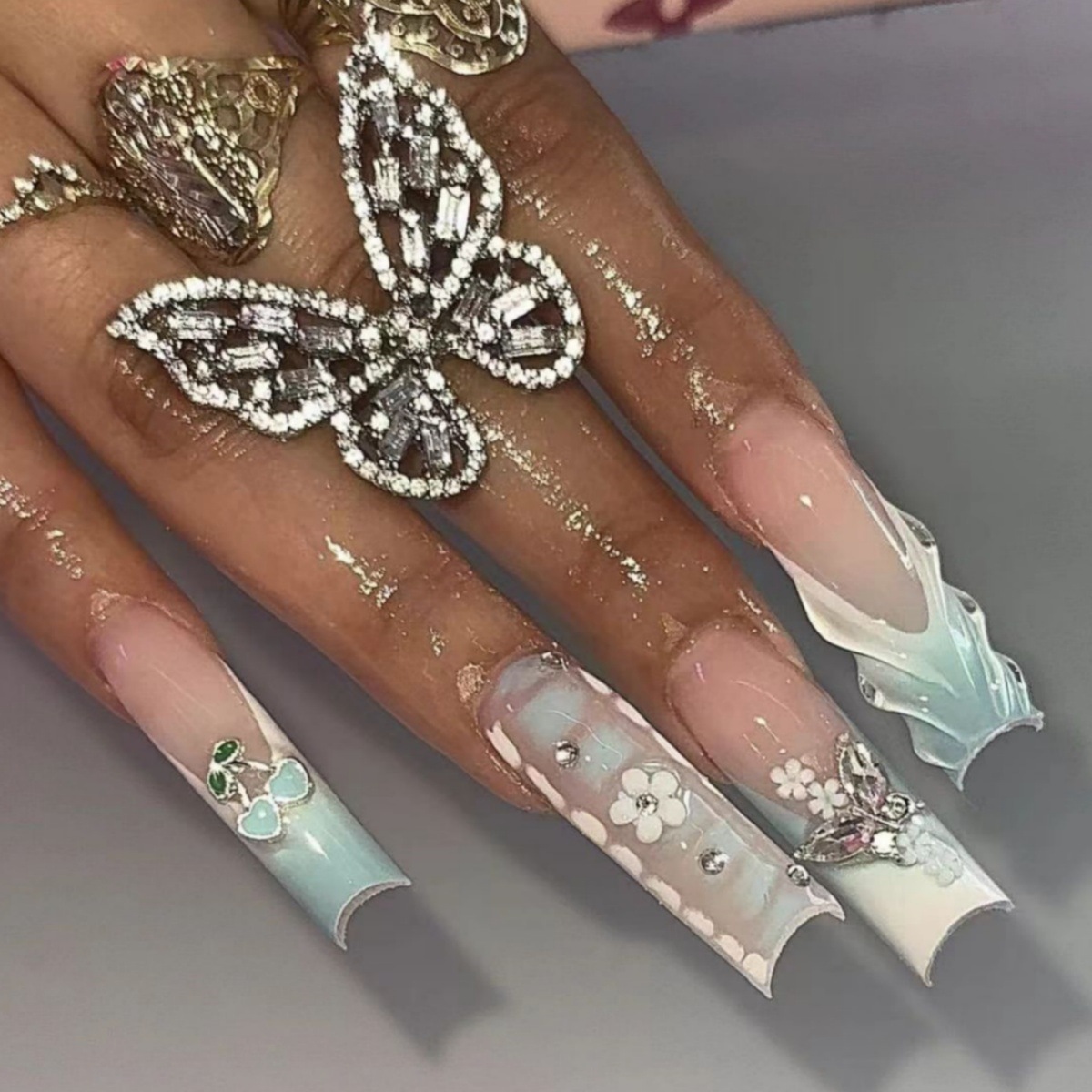 24 Adet Çiçek Desenli Takma Tı - Nail Art French incelemesi ve fiyatı